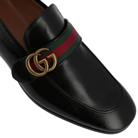 mens black leather dual zip gucci shoes|Gucci men's shoes clearance.